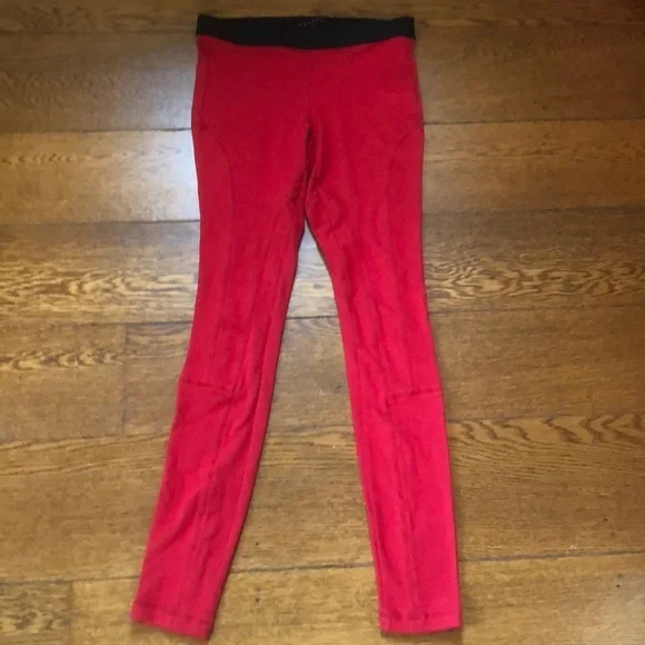 Theory Red Ponte Structured Stretch Pants S
